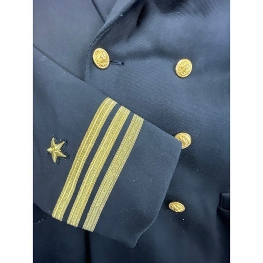 Vtg Navy Officer Dress Blues Commander O5  CMDR Double Breasted Made in‎ USA - Picture 2 of 11